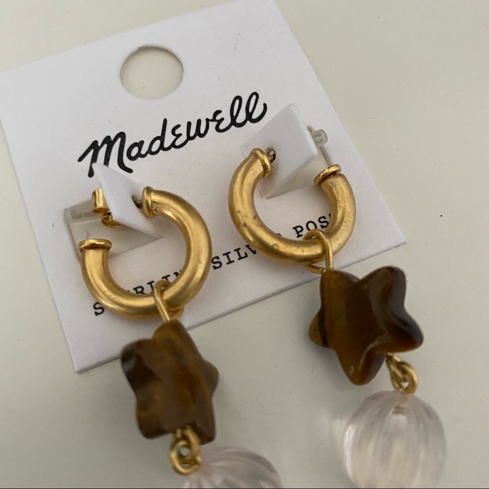 Star Stack Charm Hoop Earrings - image 5